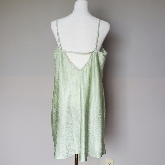 Vintage Y2K Bisou Bisou Intimates Slip Gown Dress Lace Strappy Green Size XL - Picture 3 of 11